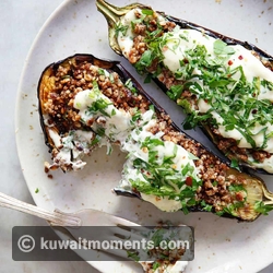 Grilled Eggplant with Garlic Yogurt Sauce